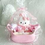 Kosz prezentowy na baby shower / chrzest prezent dla mamy i noworodka