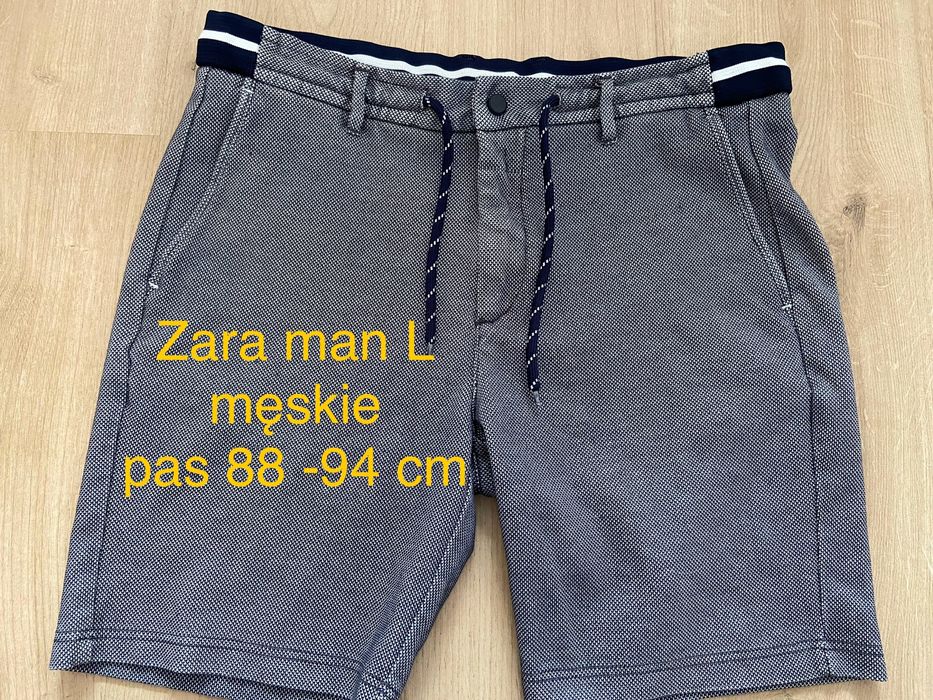 Zara man L męskie chinosy granatowe spodenki szorty