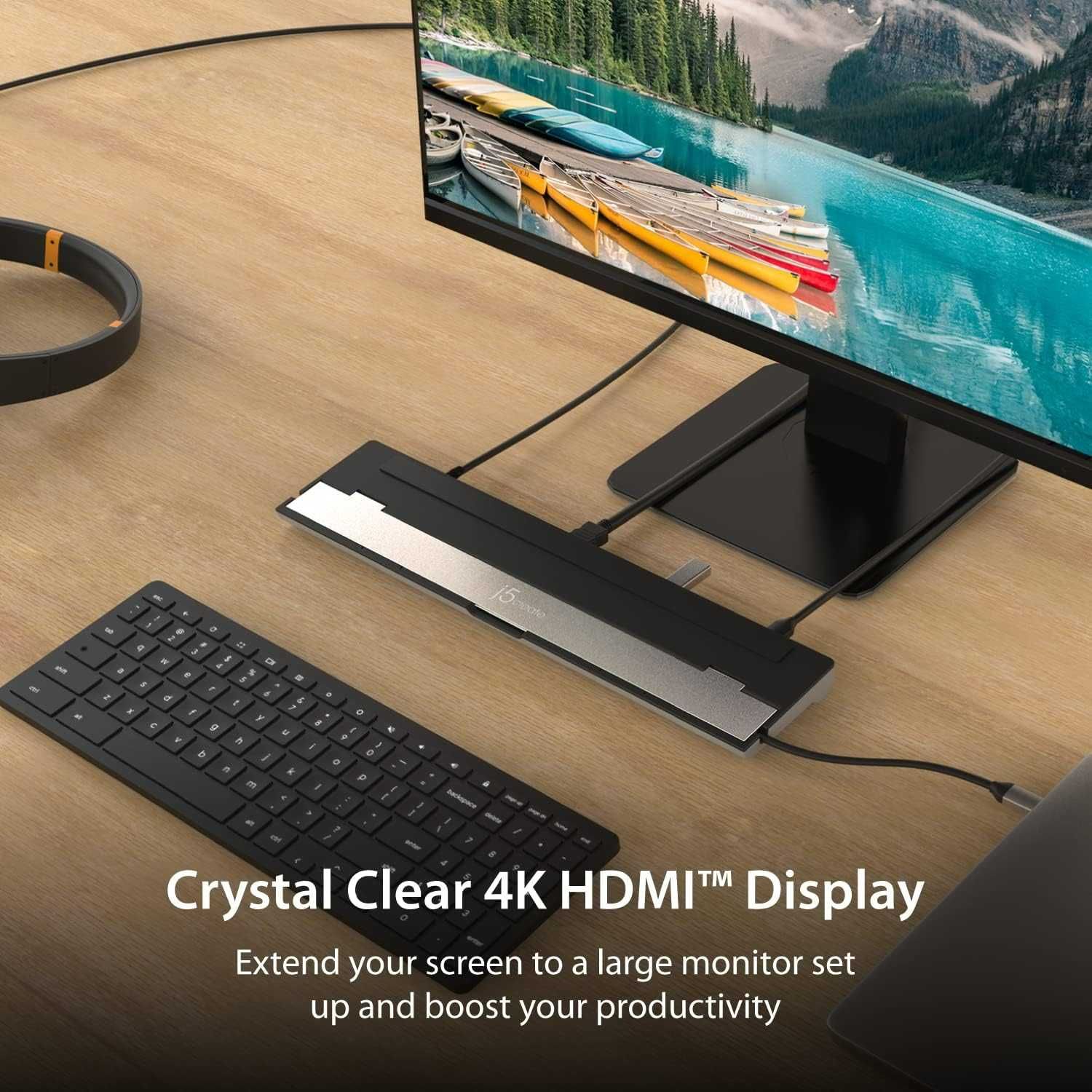 Stacja dokująca USB-C 4K HDMI 4K HDMI, 5 Gbps USB-A MacBook i Windows