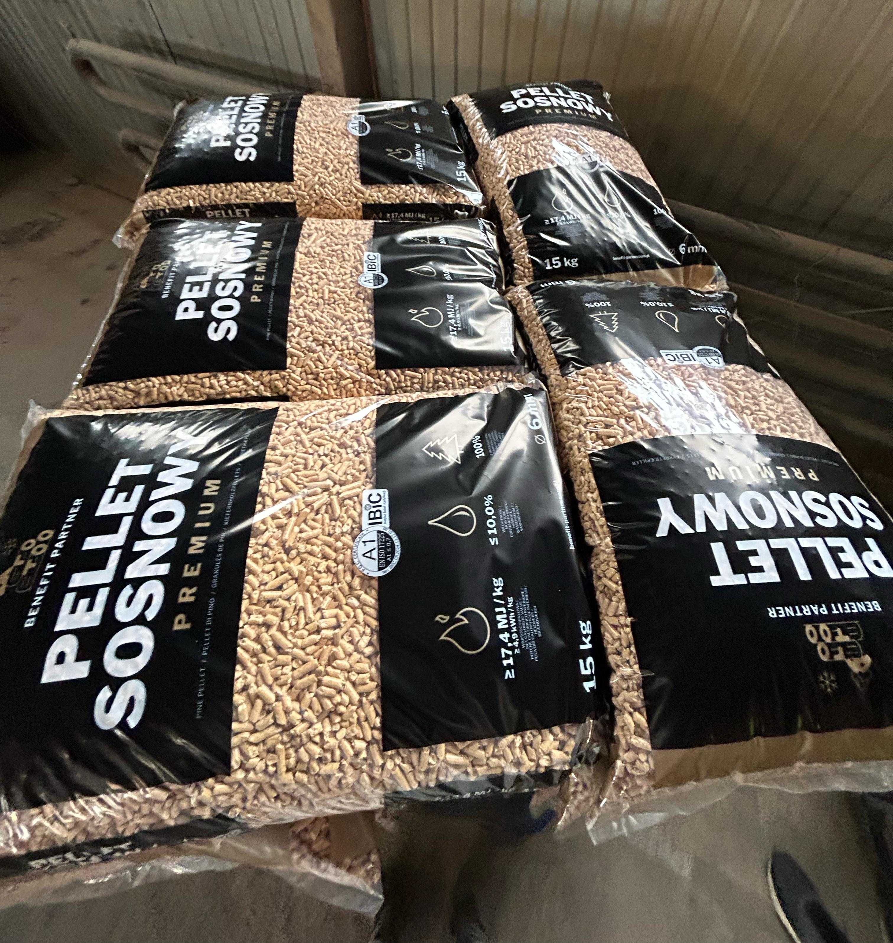 Pellet A1 Sosnowy. Premium - Eko Park TRANSPORT GRATIS windą i HDS