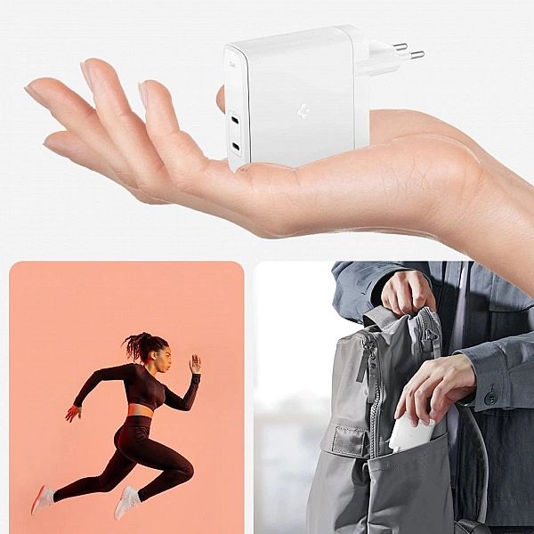 Ładowarka Spigen ArcStation Pro + kabel USB-C 140-W - biała