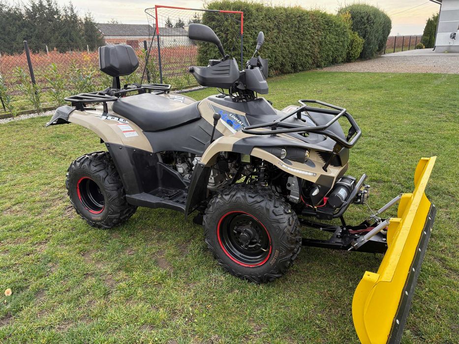 Quad Linhai 300 4x4 z pługiem do śniegu salon PL ciągnik rolniczy