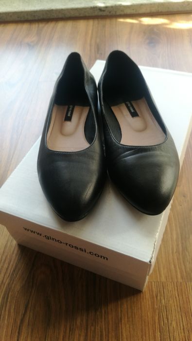 Buty czarne baleriny 36 Gino Rossi skóra nubuk