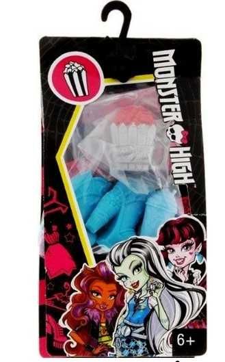 MONSTER HIGH DODATKI akcesoria DLA LALEK botki napój okularki jedzonko