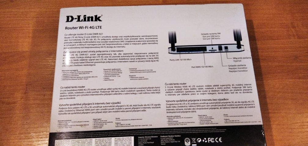 Router D-Link Wi-Fi LTE 4G DWR-921