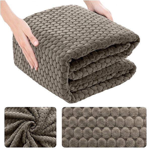 Koc z Mikrofibry 200x220 Narzuta na Łóżko Tłoczona Pluszowa Ala Koła 3