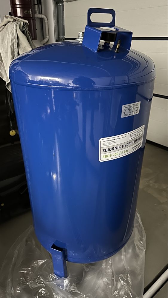 Zbiornik hydroforowy 200l pionowy ZBOS 200 Hydro Vacuum przeponowy
