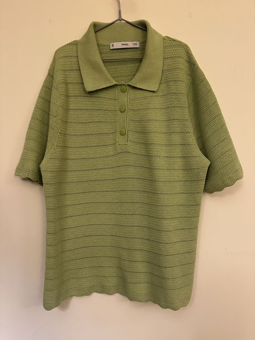 MANGO KATSURINA NENETTE поло футболка боді напів прозорий