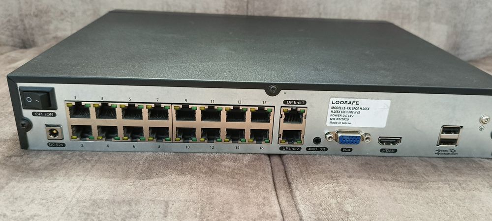 Відеореєстратор Loosafe ls-7516poe Full HD 1080P CCTV NVR 16CH NVR