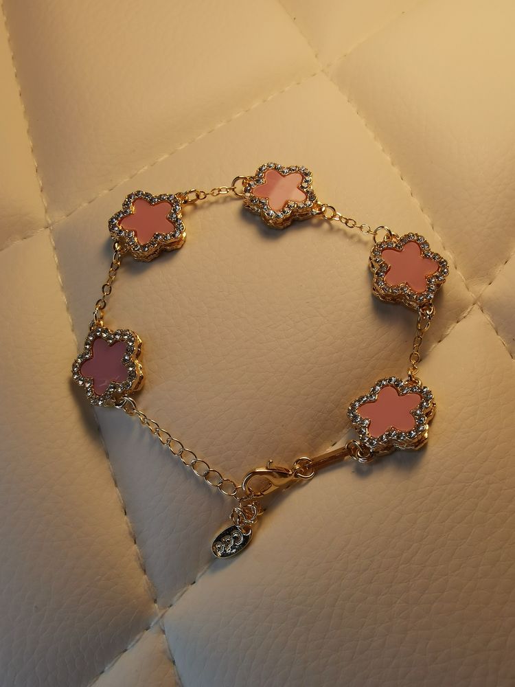 Pulseira Rosa, Elegante em forma de Estrela da Sorte!