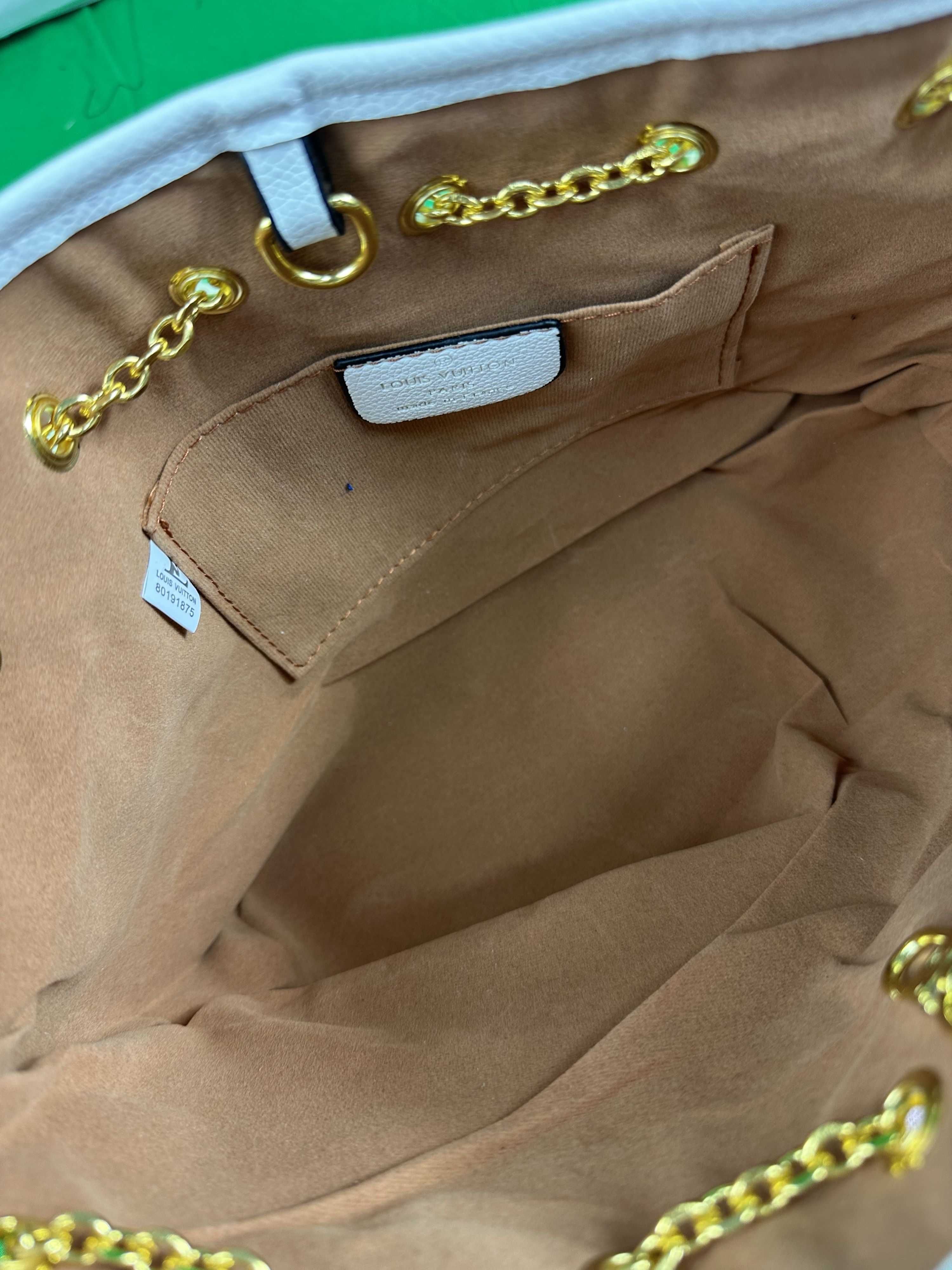 Torba Louis Vuitton biała monogram listonoszka worek kuferek Premium