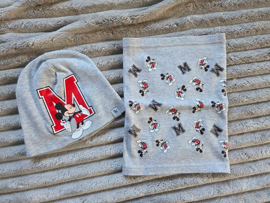 Komplet Mickey Mouse czapka i komin