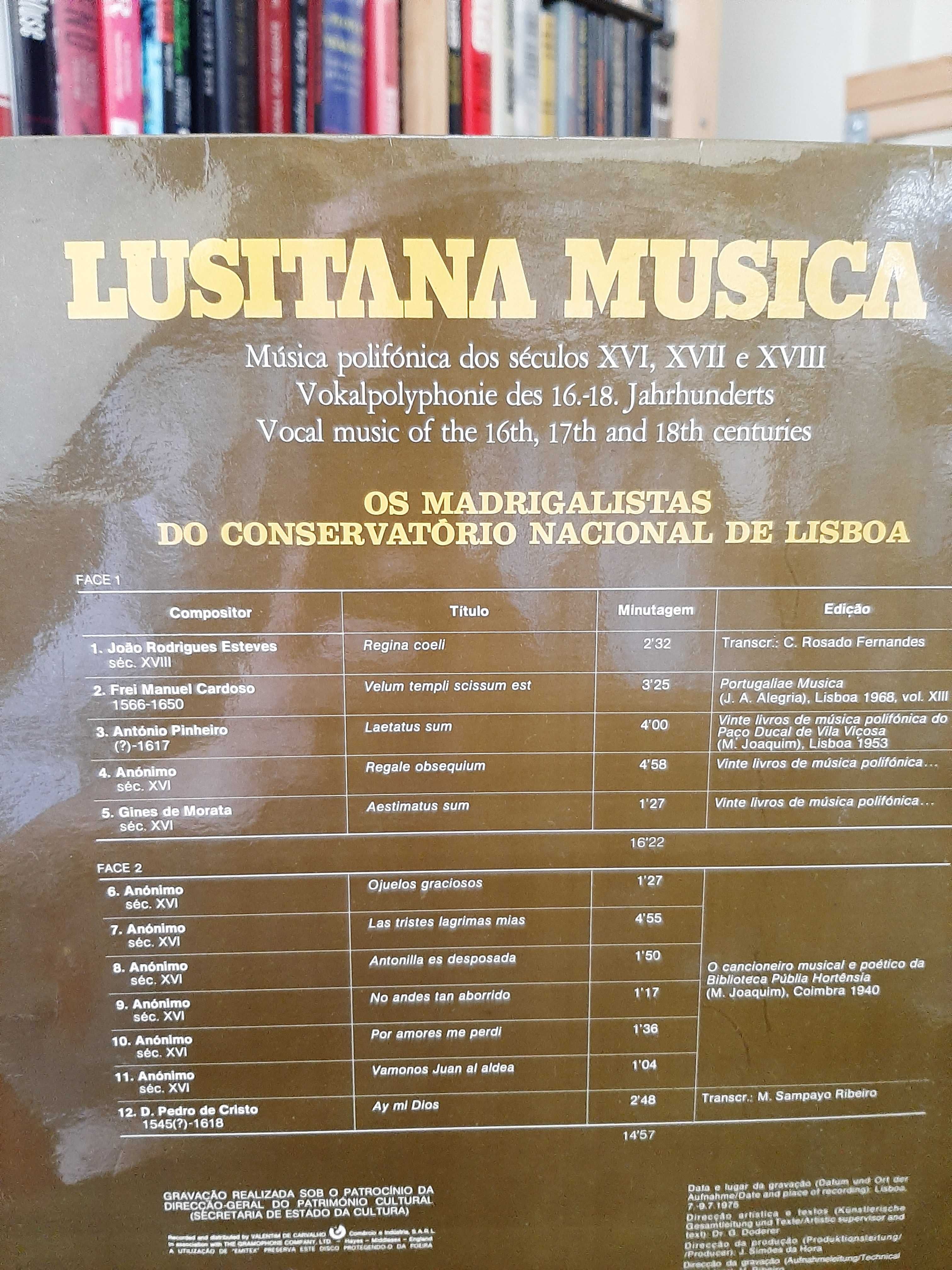 Música Polifónica Dos Séculos XV, XVI e XVIII – Lusitana Musica: A/3