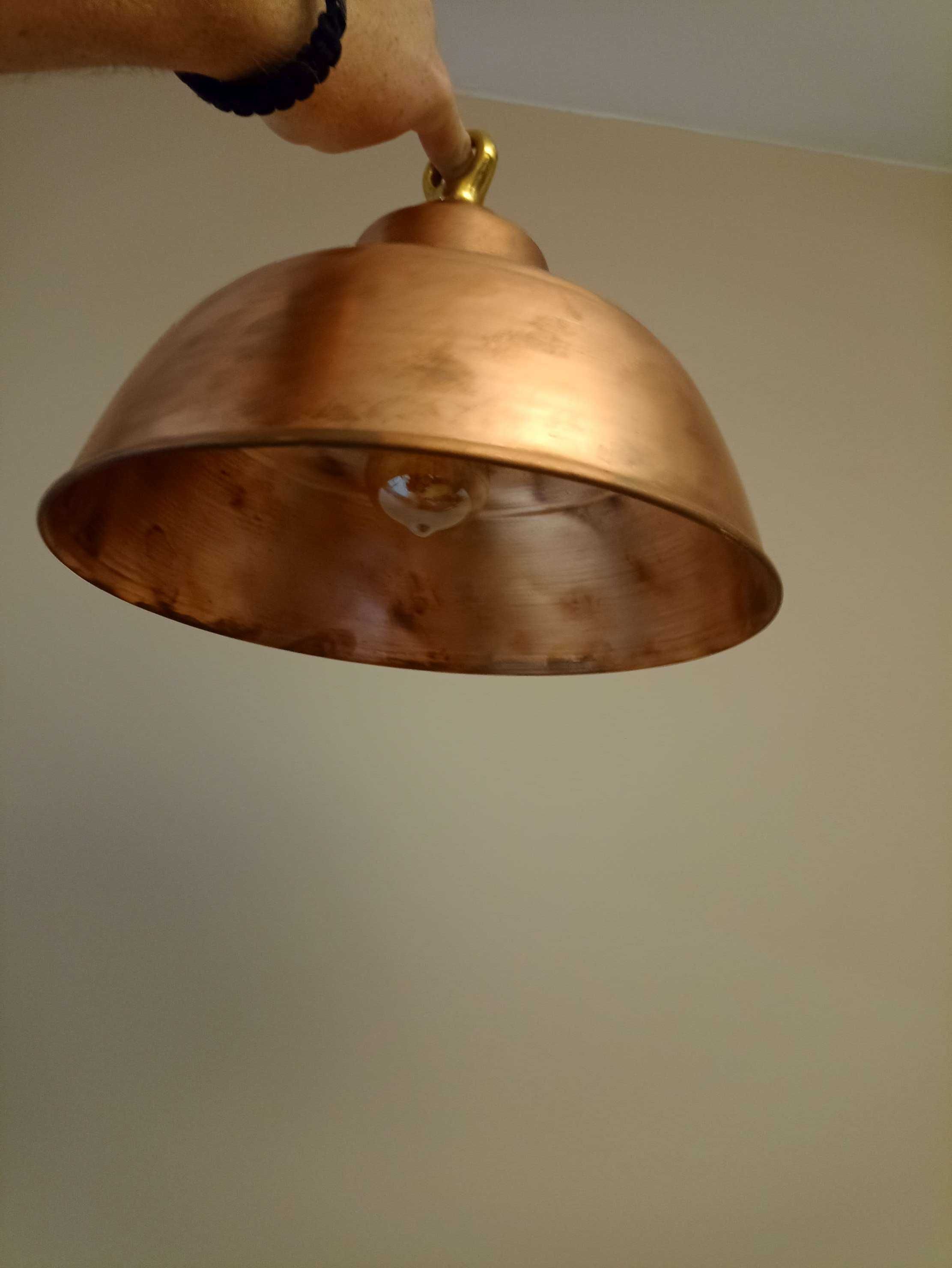 Lampa okrętowa miedziana LOFT industrialna przemysłowa USA NAVY