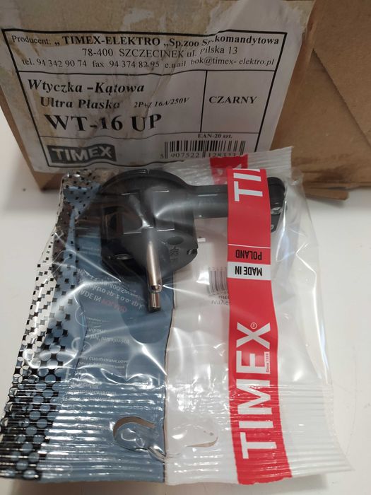 Wtyczka Ultra Plaska WT-16UP  TIMEX czarna (opak. 20 szt.)