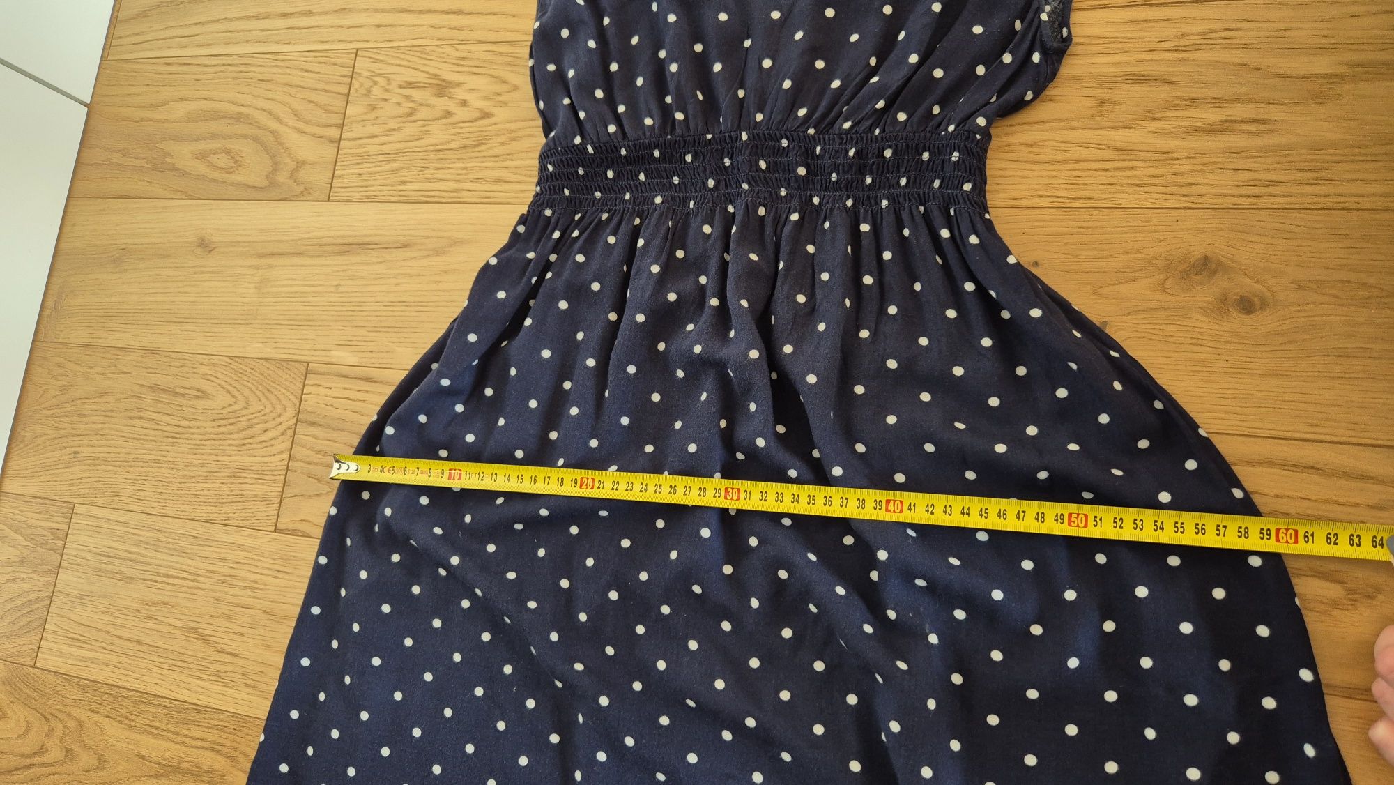 Granatowa sukienka w groszki H&M mama rozmiar S