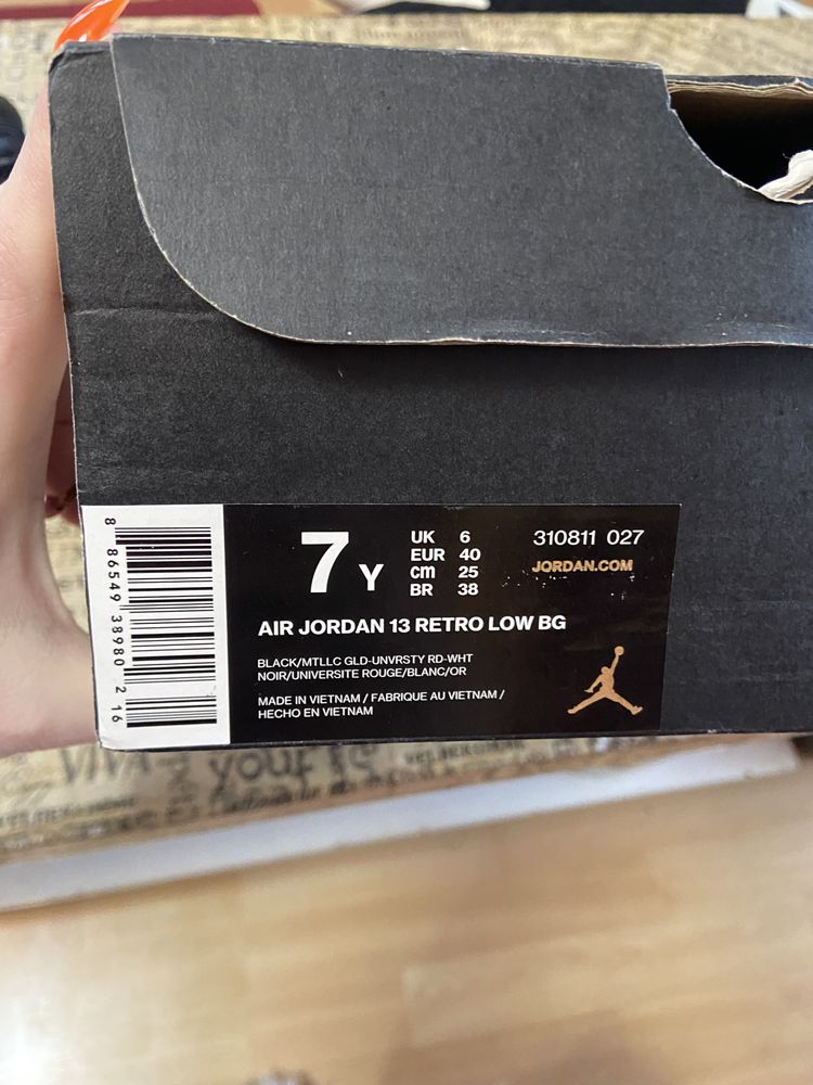 Nike Air Jordan 13 low Bred 40-25 cm Unikat