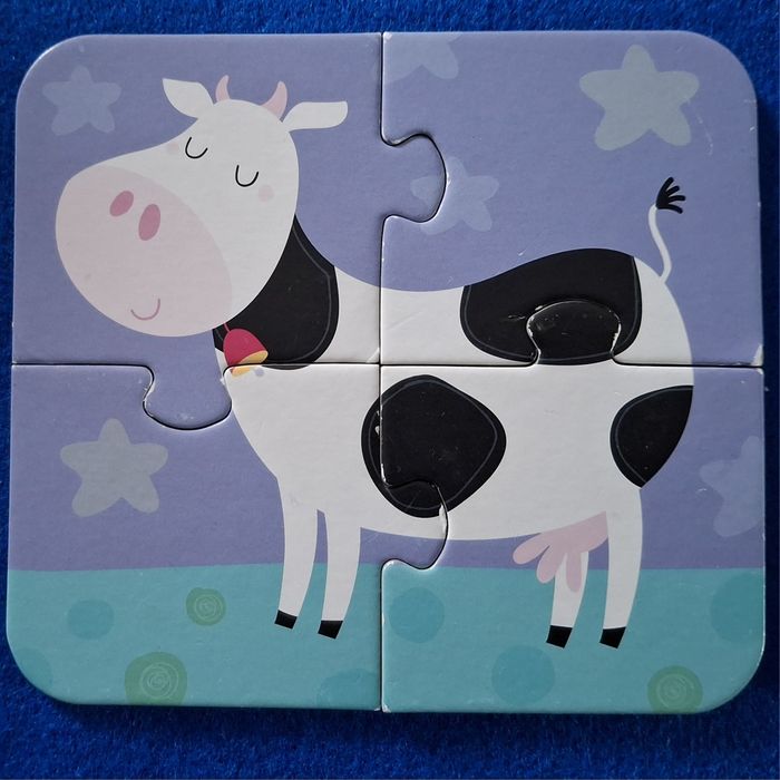 Puzzle dla dzieci - zwierzęta gospodarskie 5 szt. Po 4 duże elementy