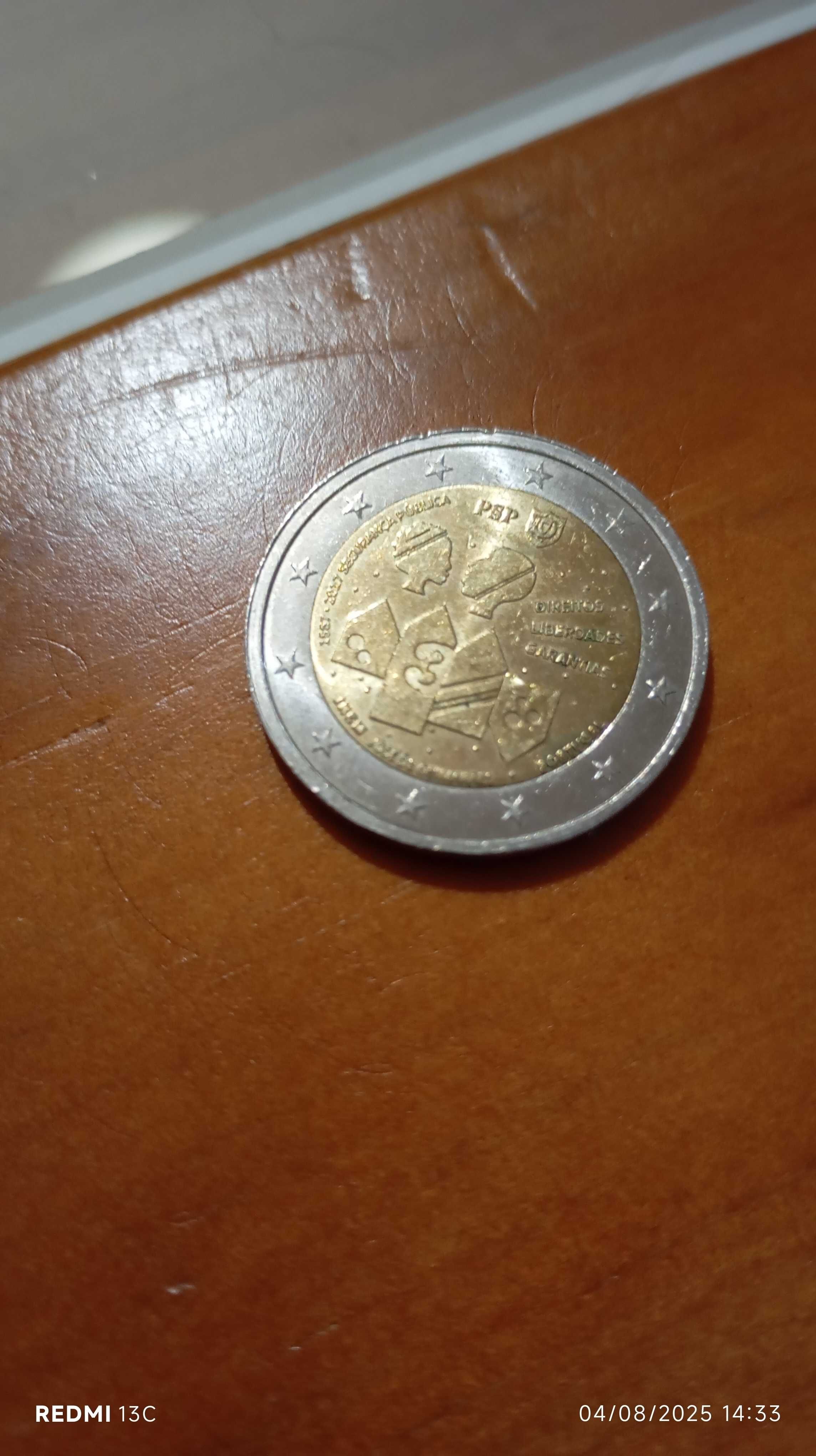 Moeda de 2 € comurativa aos 150 anos da PSP
