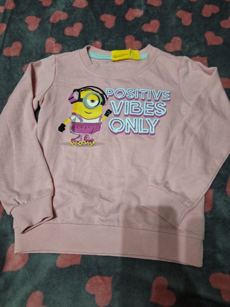 Bluza długi rękaw motyw minionki 122-128