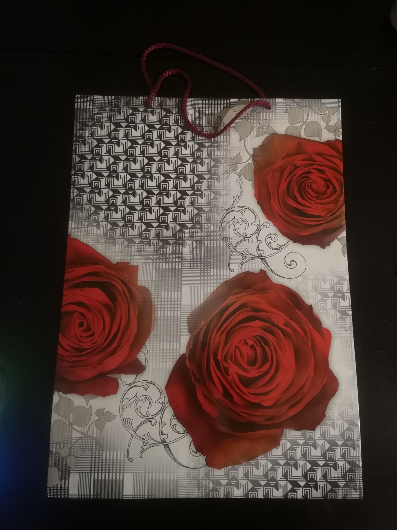 Torba papierowa róże