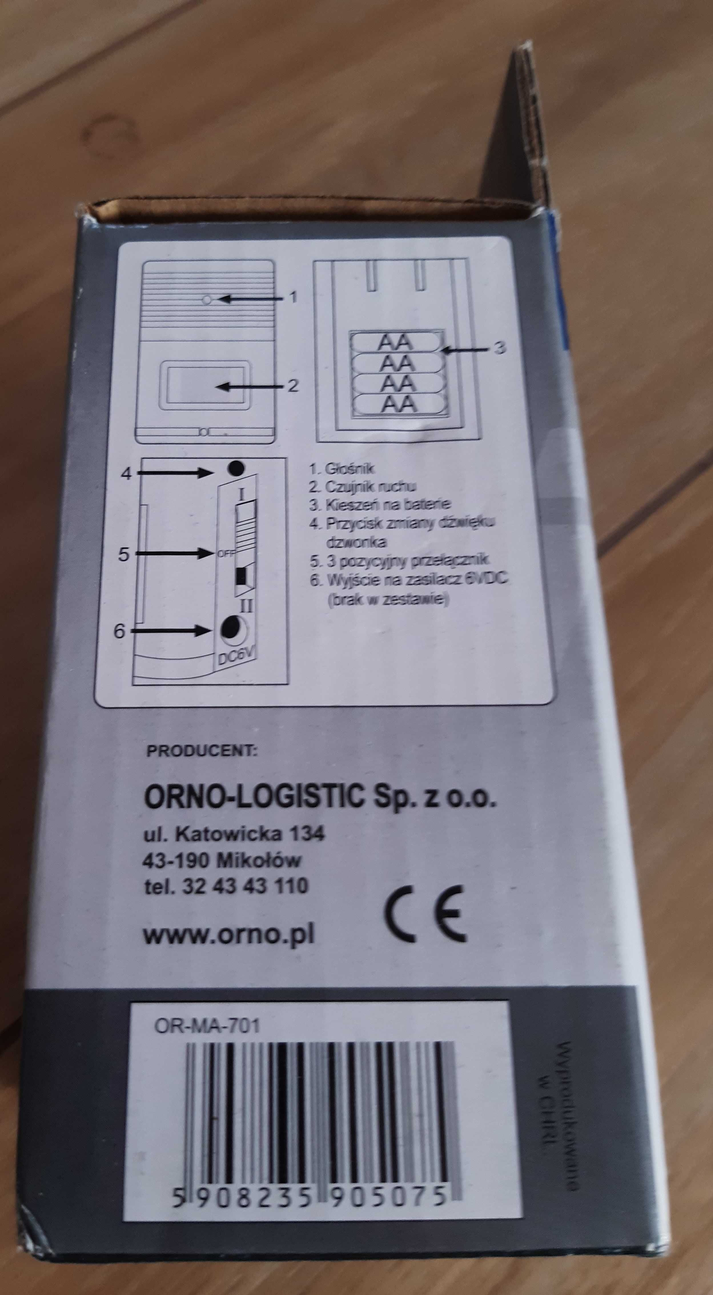 ORNO Czujka Ruchu Alarmowa Sygnalizacji I Alarmem