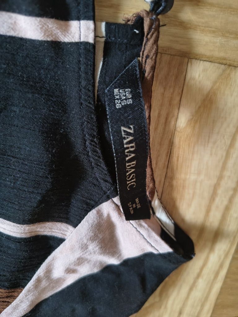 Top koszula narzutka bluzka oversize zara w paski pionowe koszulka