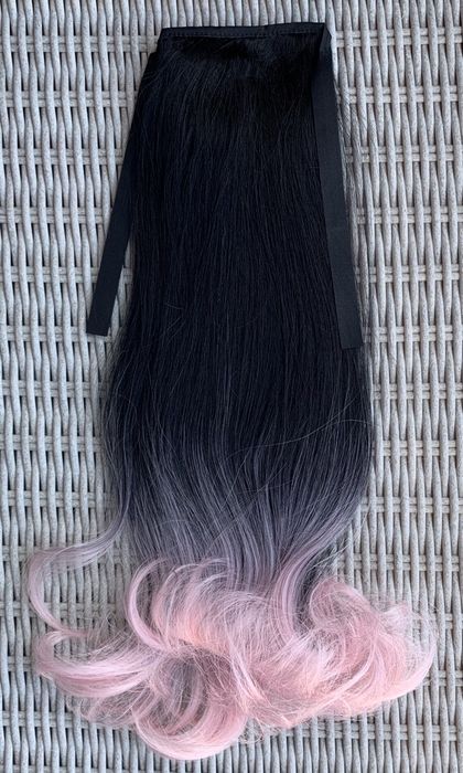 Premium Ultra włosy doczepiane, czarny / różowy / ombre, ( 272 )