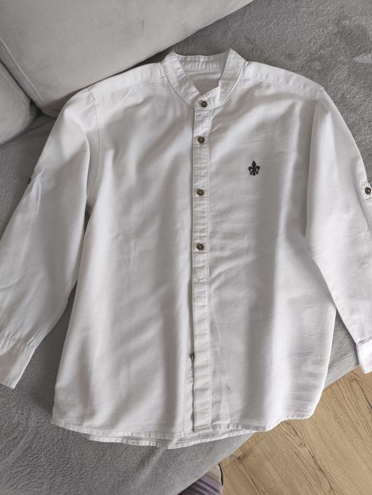 Koszula chłopięca 140-146 cm biała długi rekaw Dunnes Store