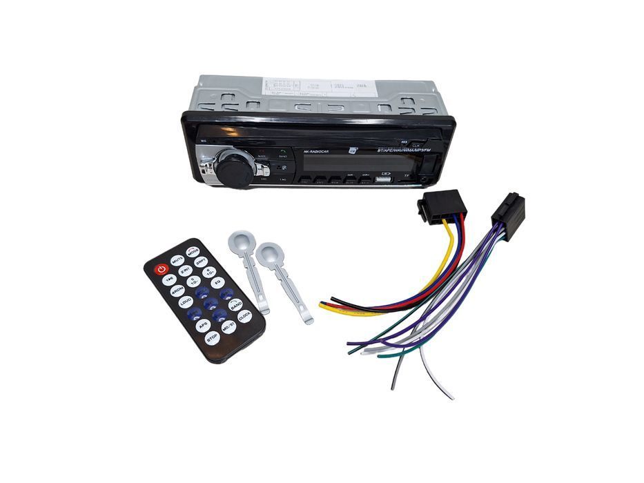 Radio Nk 1-Din 4X40W Bluetooth Aux, Mp3 Usb, Fm Pilot Lcd Ios Android