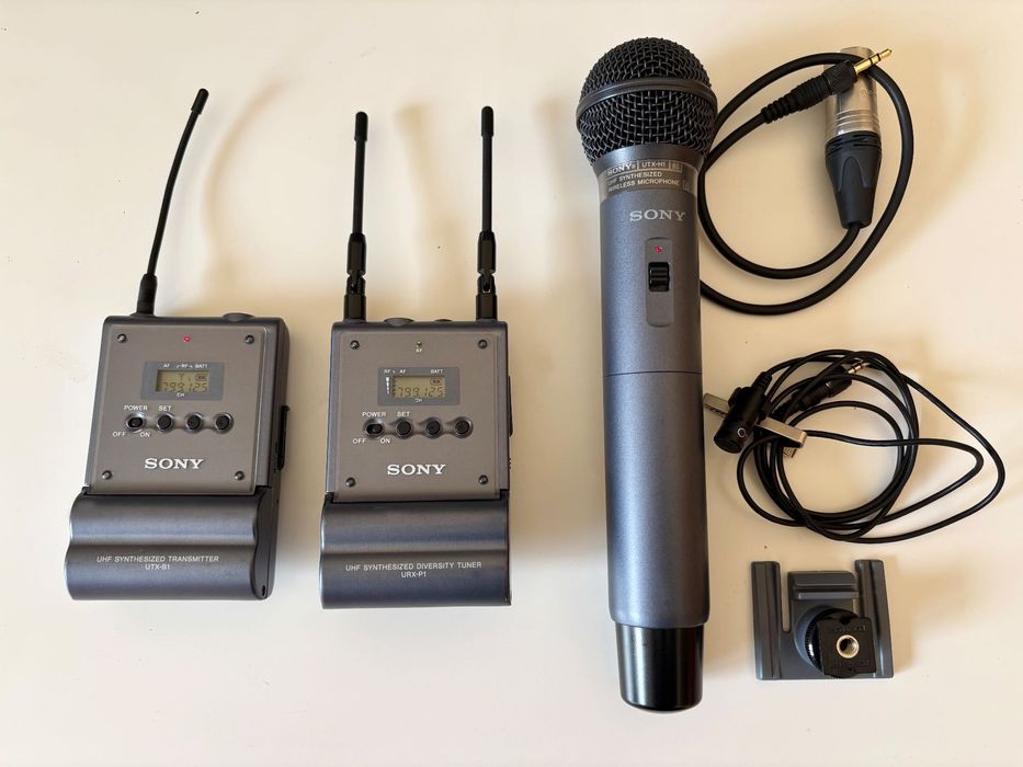 Microfone Sony Mão + Lapela