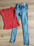 Zestaw jeansy 32/34 i koszulka xs