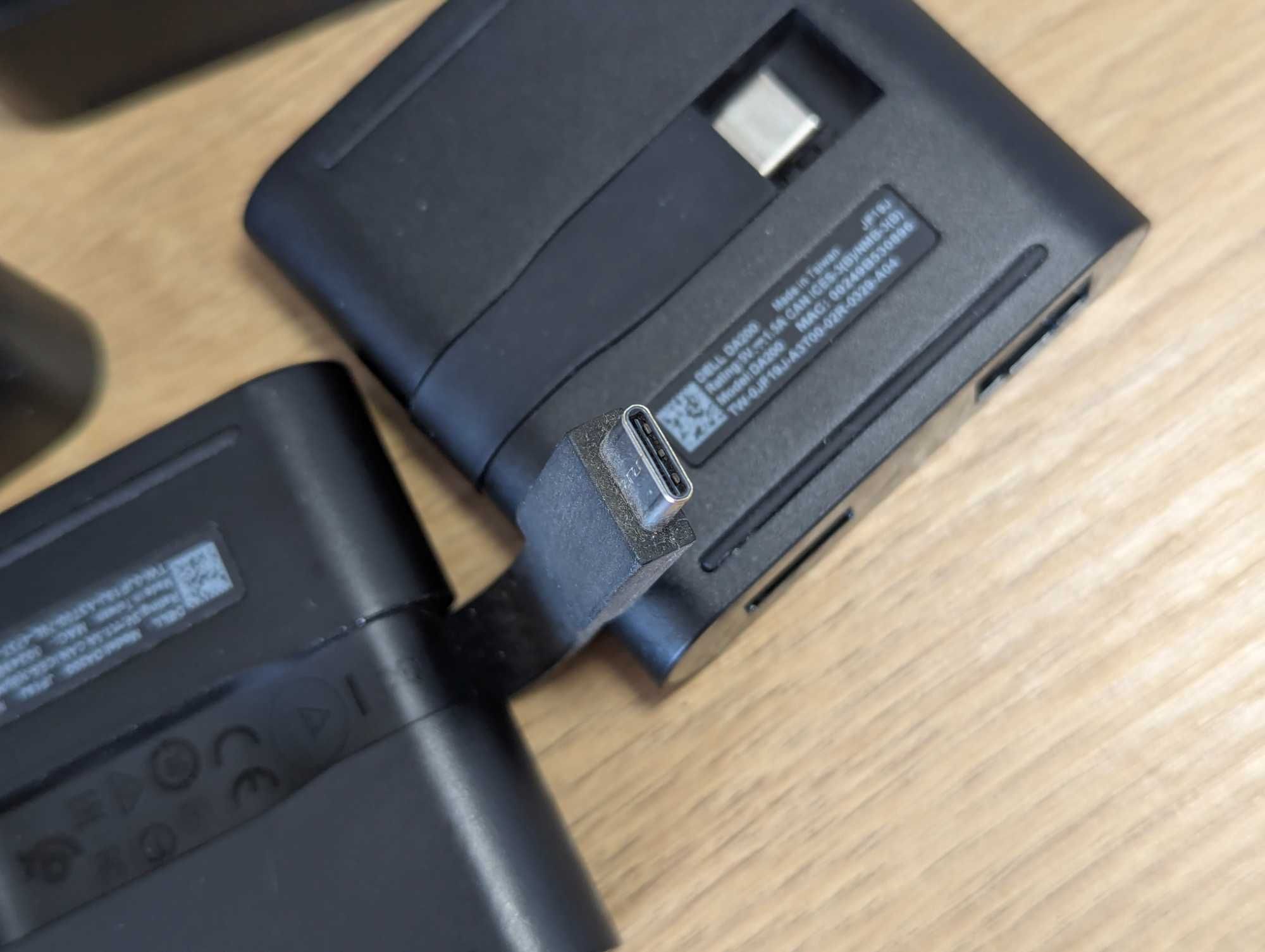 Адаптер переходник DELL DA200 USB-C на HDMI, VGA, RJ45 Ethernet, USB