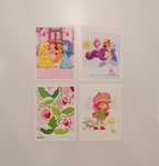 Conjunto de 4 cromos Tarta de fresa, uma edição 2010 da Panini