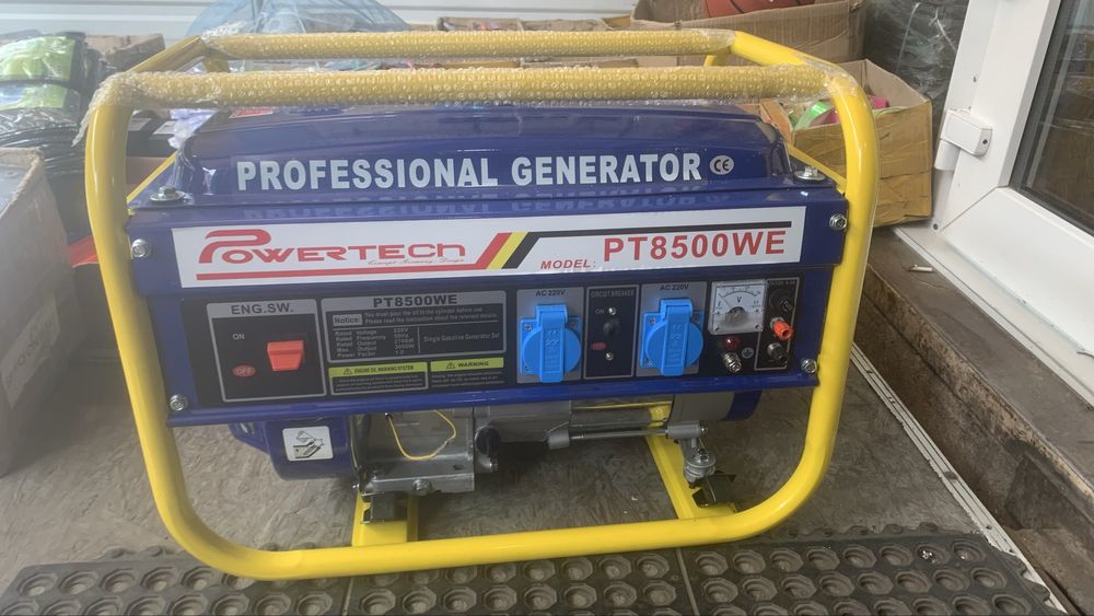 Бензиновий генератор Powertech PT8500WE