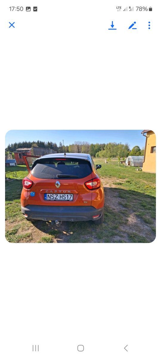 Sprzedam Renault Captur 80 tys prsziebieg  2016 Jeden wła