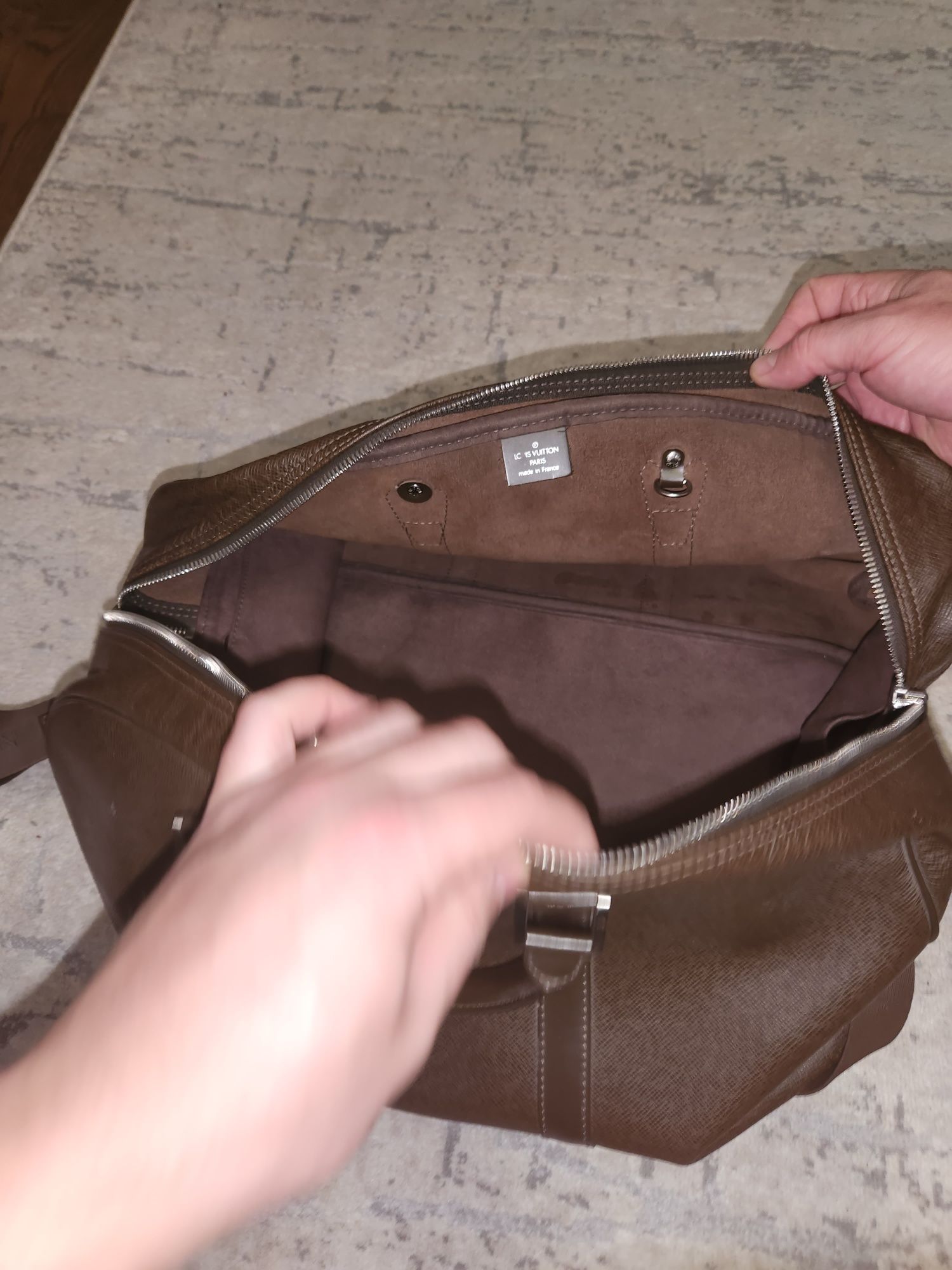 Дорожня шкіряна сумка Louis Vuitton