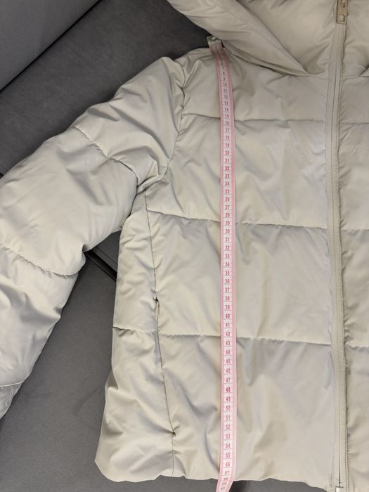 Зимова жіноча куртка-пуховик Zara ( L, 30) світло-сіра