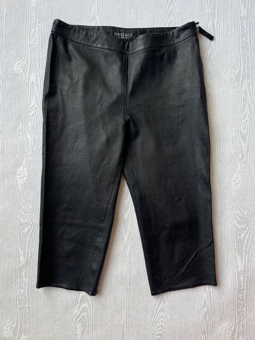 Велосипедки из натуральной стрейчевой кожи.