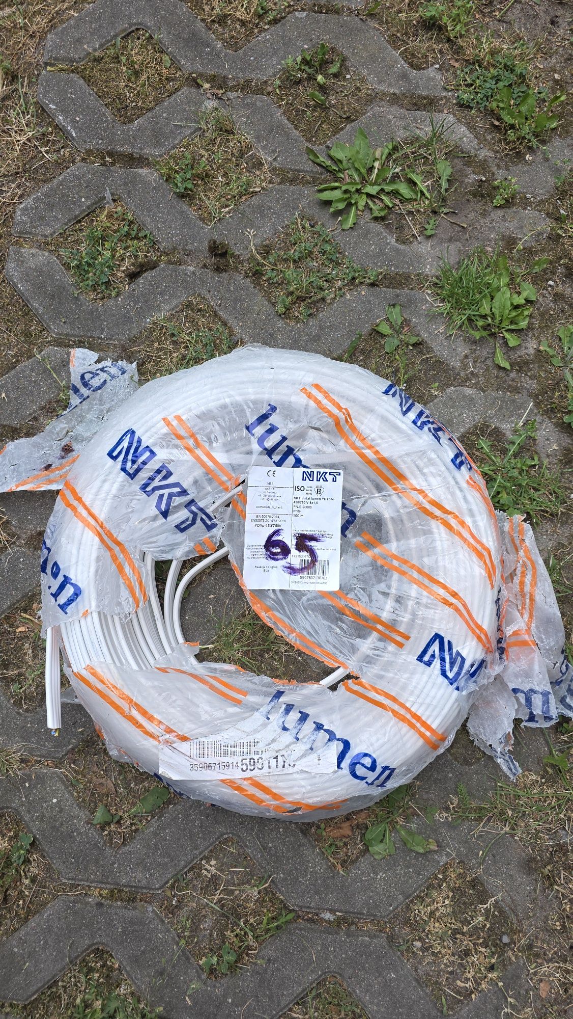 Przewód NKT  3x2,5 .4x15. 3x1,5 2x1,5