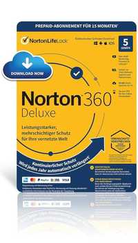 Klucz NORTON 360 Deluxe 15 miesięcy / 5 stanowisk