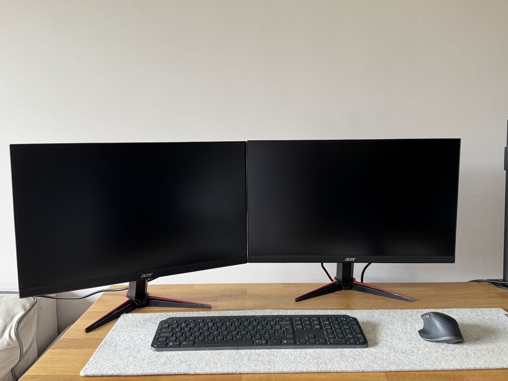 Dwa Monitory Acer Nitro VG240YBMIIX 75Hz uchwyt gratis