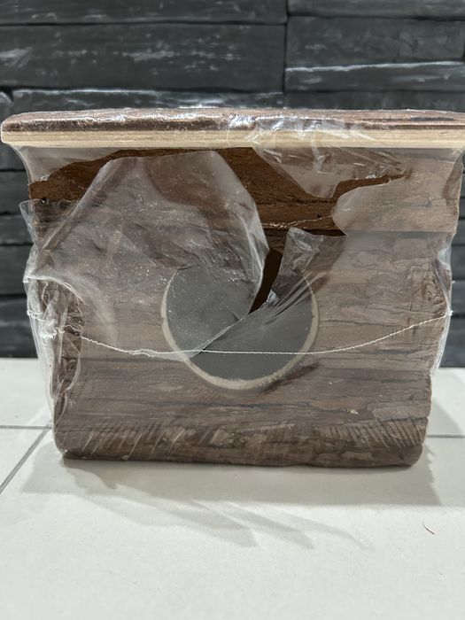 Domek drewniany dla chomika gryzoni Panama pet budka 15x13x14 cm Nowy