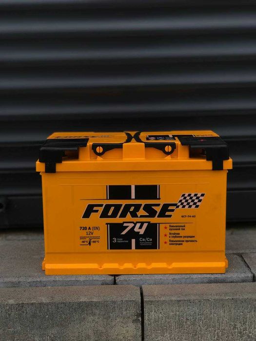 Акумулятор аккумулятор АКБ автомобільний FORSE 50,60,74,77,100 2РОКИ