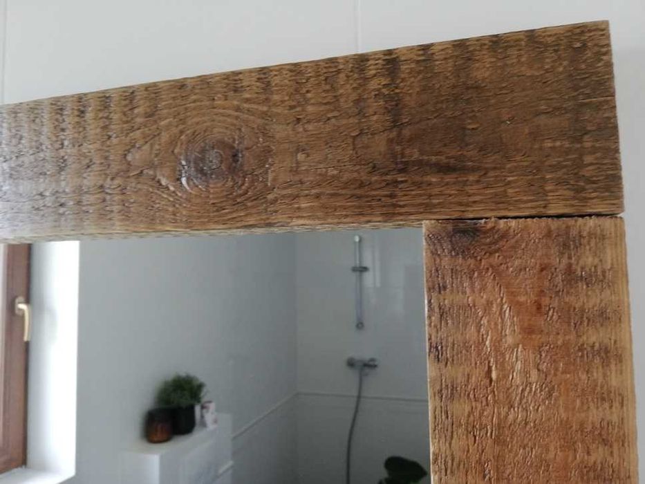 Piękne lustro w stylu loft ze starych desek, polecam