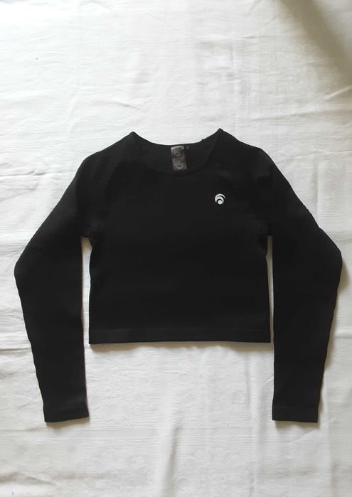 M 38 Oceans Apart top długi rękaw prążek czarny