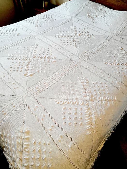 Colcha em crochê 2 agulhas