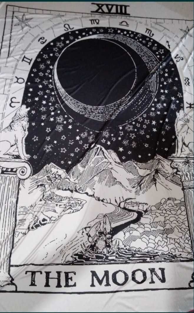 1 peça tapeçaria tarô "A Lua" decorativa parede.