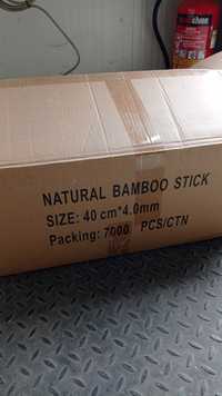 NATURAL BAMBOO STICK _patyczki, tyczki bambusowe toczone  40 cm * 4 mm