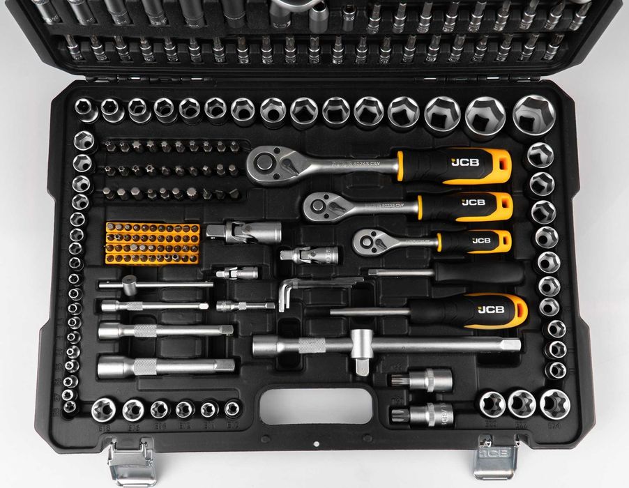 Набор гаечных ключей 216 эл. JCB комплект інструментів у кейсі
